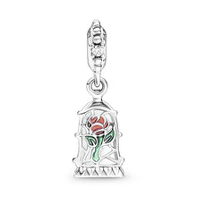 Load image into Gallery viewer, Disney Beauty and the Beast Enchanted Rose Dangle Charm