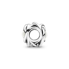 Load image into Gallery viewer, White Mother of Pearl Eternity Circle Charm