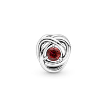 Load image into Gallery viewer, True Red Eternity Circle Charm