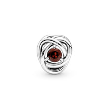 Load image into Gallery viewer, Red Eternity Circle Charm