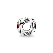 Load image into Gallery viewer, Red Eternity Circle Charm