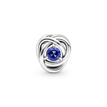 Load image into Gallery viewer, Blue Eternity Circle Charm