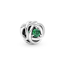 Load image into Gallery viewer, Green Eternity Circle Charm