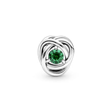 Load image into Gallery viewer, Green Eternity Circle Charm