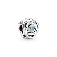 Load image into Gallery viewer, Sea Aqua Blue Eternity Circle Charm