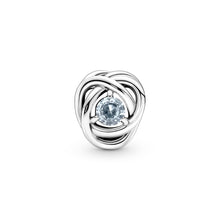 Load image into Gallery viewer, Sea Aqua Blue Eternity Circle Charm