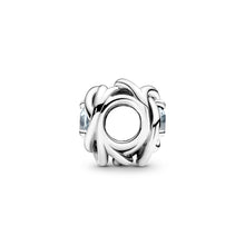 Load image into Gallery viewer, Sea Aqua Blue Eternity Circle Charm