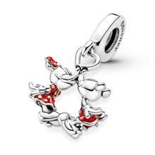 Load image into Gallery viewer, Disney Mickey Mouse & Minnie Mouse Kissing Dangle Charm