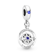Load image into Gallery viewer, Spinning Compass Dangle Charm