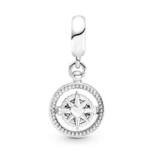 Load image into Gallery viewer, Spinning Compass Dangle Charm