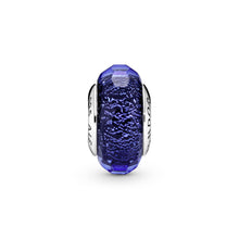 Load image into Gallery viewer, Faceted Blue Murano Glass Charm