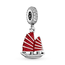 Load image into Gallery viewer, Chinese Junk Ship Dangle Charm