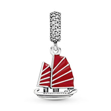 Load image into Gallery viewer, Chinese Junk Ship Dangle Charm