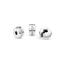 Load image into Gallery viewer, Clear Sparkling Row Clip Charm
