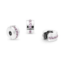 Load image into Gallery viewer, Pink Sparkling Row Clip Charm