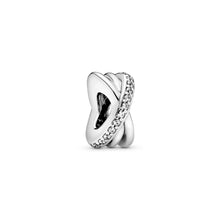 Load image into Gallery viewer, Sparkling & Polished Lines Spacer Charm