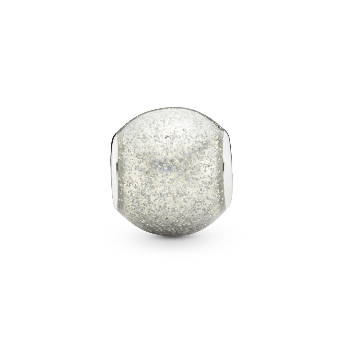 Silvery Glitter Charm