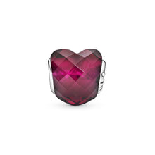 Load image into Gallery viewer, Fuchsia Pink Heart Charm