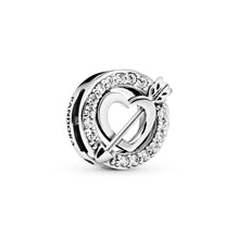 Load image into Gallery viewer, Asymmetrical Heart & Arrow Clip Charm