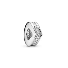 Load image into Gallery viewer, Sparkling Wishbone Spacer Charm