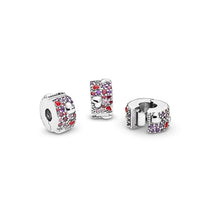 Load image into Gallery viewer, Asymmetrical Hearts Pavé Clip Charm
