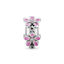 Load image into Gallery viewer, Pink Daisy Flower Clip Charm