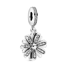 Load image into Gallery viewer, Sparkling Daisy Flower Dangle Charm