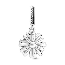 Load image into Gallery viewer, Sparkling Daisy Flower Dangle Charm