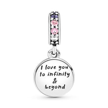 Load image into Gallery viewer, Glittering Infinity Hearts & Stars Dangle Charm