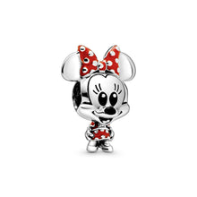 Load image into Gallery viewer, Disney Minnie Mouse Dotted Dress & Bow Charm