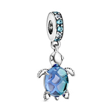 Load image into Gallery viewer, Murano Glass Sea Turtle Dangle Charm