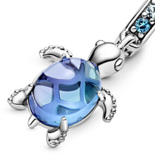 Load image into Gallery viewer, Murano Glass Sea Turtle Dangle Charm