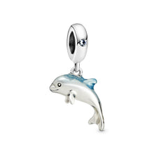 Load image into Gallery viewer, Shimmering Dolphin Dangle Charm