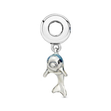 Load image into Gallery viewer, Shimmering Dolphin Dangle Charm