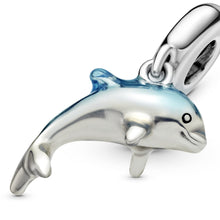 Load image into Gallery viewer, Shimmering Dolphin Dangle Charm