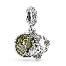 Load image into Gallery viewer, Disney Beauty and the Beast Dancing Dangle Charm