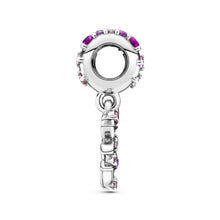 Load image into Gallery viewer, Pink Heart Family Tree Dangle Charm