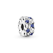 Load image into Gallery viewer, Clear & Blue Sparkling Clip Charm