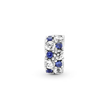 Load image into Gallery viewer, Clear & Blue Sparkling Clip Charm