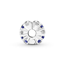 Load image into Gallery viewer, Clear & Blue Sparkling Clip Charm