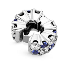 Load image into Gallery viewer, Clear & Blue Sparkling Clip Charm