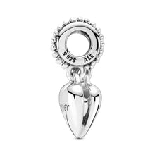 Load image into Gallery viewer, Aunt & Niece Split Heart Dangle Charm