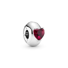 Load image into Gallery viewer, Red Heart Solitaire Clip Charm