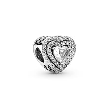 Load image into Gallery viewer, Sparkling Levelled Hearts Charm