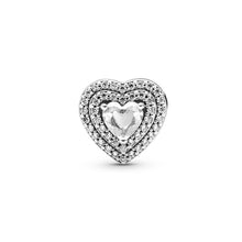 Load image into Gallery viewer, Sparkling Levelled Hearts Charm
