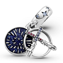 Load image into Gallery viewer, Star Wars Lightsaber Double Dangle Charm