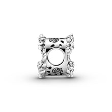 Load image into Gallery viewer, Open Heart & Rose Flowers Charm