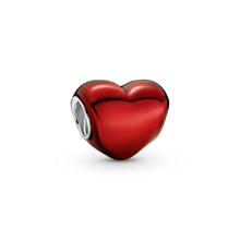 Load image into Gallery viewer, Metallic Red Heart Charm