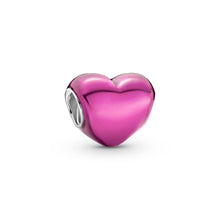 Load image into Gallery viewer, Metallic Pink Heart Charm