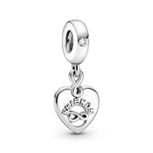 Load image into Gallery viewer, Friends Forever Heart Dangle Charm